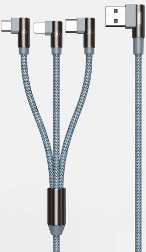 Remax  RC-167th Ranger 3-in-1 Charging Cable 2.4A (1M) - Silver - Brand New