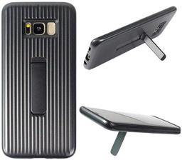 Rugged Mobile Phone Stand Case for Galaxy S10+ - Metallic Grey