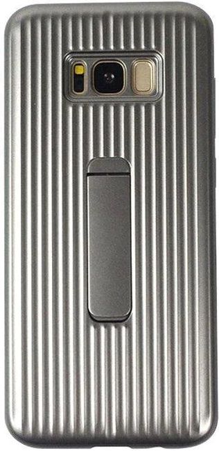 Rugged Mobile Phone Stand Case for Galaxy S10+ - Silver