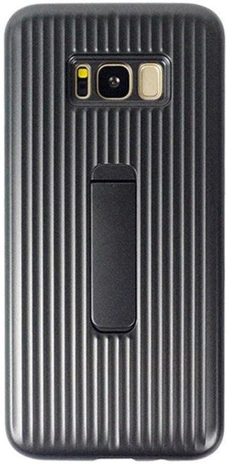 Rugged Mobile Phone Stand Case for Galaxy S21 Ultra - Metallic Grey