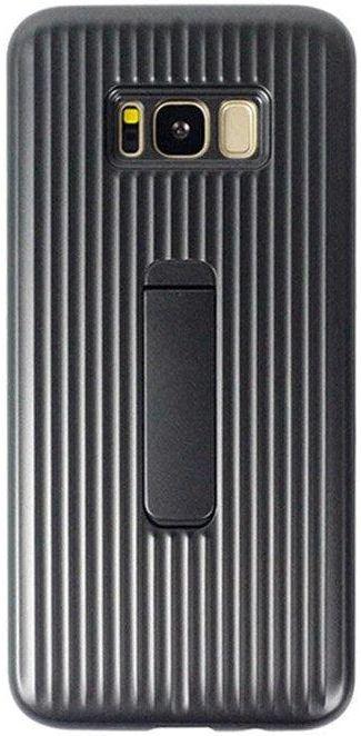 Rugged Mobile Phone Stand Case for Galaxy S21 Ultra - Metallic Grey - Brand New