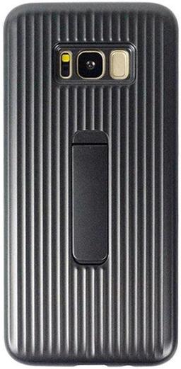 Rugged Mobile Phone Stand Case for Galaxy S9 - Metallic Grey