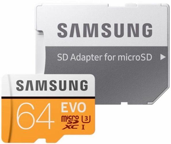 Samsung  EVO microSD Memory Card - 64GB - Orange - Brand New
