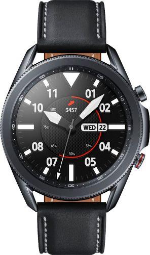 Samsung  Galaxy Watch3 - 4GB - Bluetooth + LTE - 45mm - Mystic Black - Stainless Steel - Black - Leather Strap - Leather - Premium