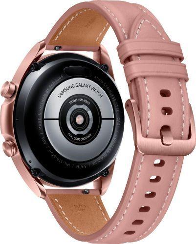 Samsung Galaxy Watch3 (Bluetooth) - 4GB - 41mm - Mystic Bronze Stainless Steel Case with Pink Stainless Steel Leather Strap