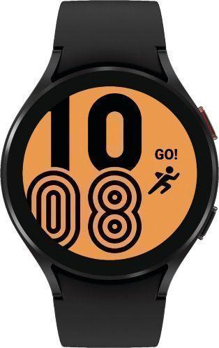 Samsung  Galaxy Watch4 - 16GB - Black-Aluminum-Sport Band-Black - Bluetooth - 44mm - Black - Aluminum - Black - Sport Band - Fluoroelastomer - Excellent