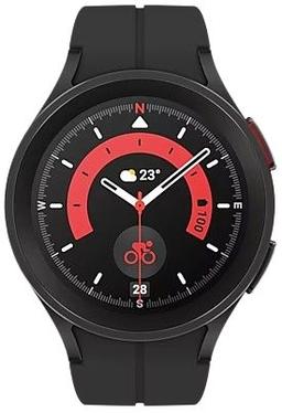 Samsung Galaxy Watch5 Pro (Bluetooth + LTE) - 16GB - 45mm - Black Titanium Titanium Case with Black Titanium Silicone