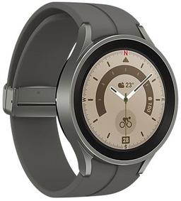 Samsung Galaxy Watch5 Pro (Bluetooth + LTE) - 16GB - 45mm - Gray Titanium Titanium Case with Gray Titanium Silicone