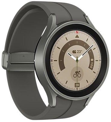 Samsung Galaxy Watch5 Pro (Bluetooth + LTE) - 16GB - 45mm - Gray Titanium Titanium Case with Gray Titanium Silicone