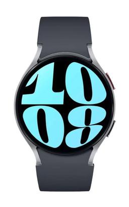 Samsung Galaxy Watch6 (Bluetooth + LTE) - 16GB - 44mm - Silver Aluminum Case with Black Fluoroelastomer Sports Band