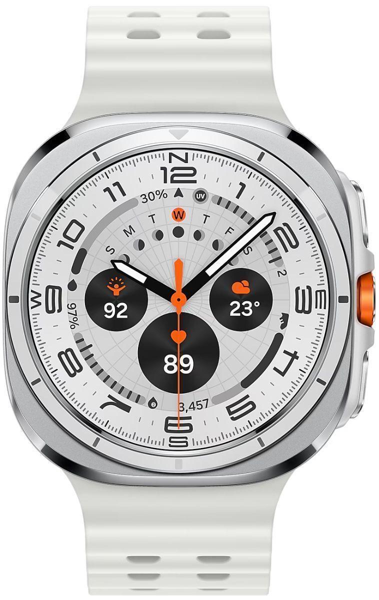 Galaxy Watch Ultra (Bluetooth + LTE) - 32GB - 47mm - Titanium White Titanium Case with White Silicone Marine Band