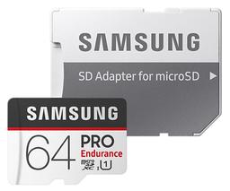 Samsung PRO Endurance microSD with Adapter - 64GB - Black/White (64GB)