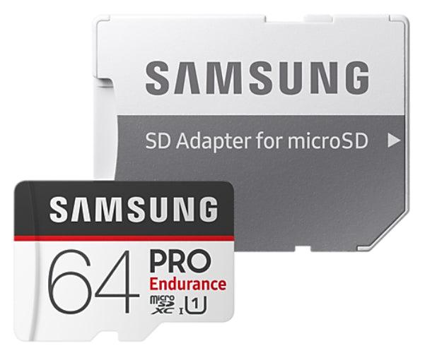 Samsung PRO Endurance microSD with Adapter - 64GB - Black/White (64GB)