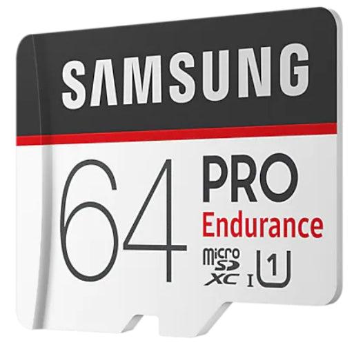 Samsung PRO Endurance microSD with Adapter - 64GB - Black/White (64GB)