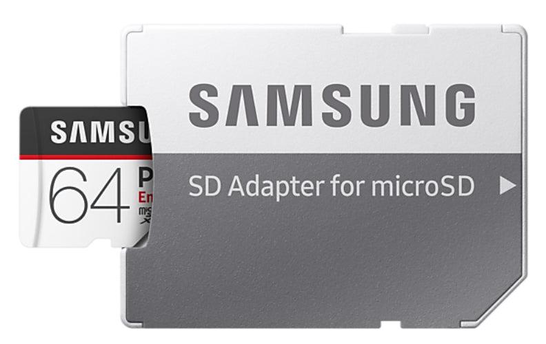 Samsung PRO Endurance microSD with Adapter - 64GB - Black/White (64GB)