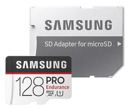 Samsung PRO Endurance microSD with Adapter - 128GB - Black/White (128GB)
