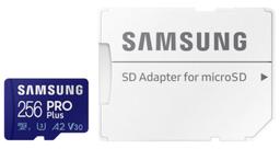 Samsung Pro Plus microSDXC Card with Adapter 180MB/s - 256GB - Blue (256GB)