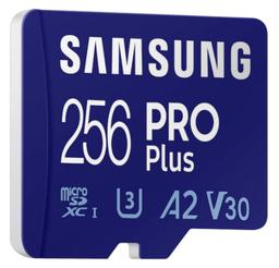 Samsung Pro Plus microSDXC Card with Adapter 180MB/s - 256GB - Blue (256GB)