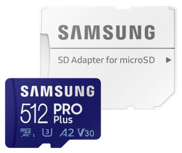 Samsung Pro Plus microSDXC Card with Adapter 180MB/s - 512GB - Blue (512GB)