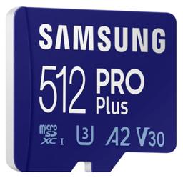 Samsung Pro Plus microSDXC Card with Adapter 180MB/s - 512GB - Blue (512GB)