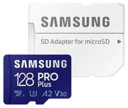 Samsung Pro Plus microSDXC Card with Adapter 180MB/s - 128GB - Blue (128GB)