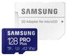 Samsung Pro Plus microSDXC Card with Adapter 180MB/s - 128GB - Blue (128GB)