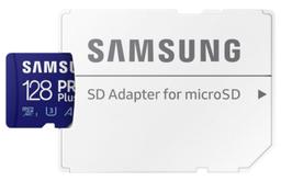 Samsung Pro Plus microSDXC Card with Adapter 180MB/s - 128GB - Blue (128GB)