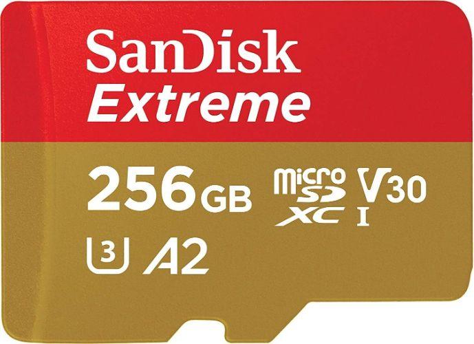 SanDisk Extreme A2 Micro SD Memory Card - 256GB - Red