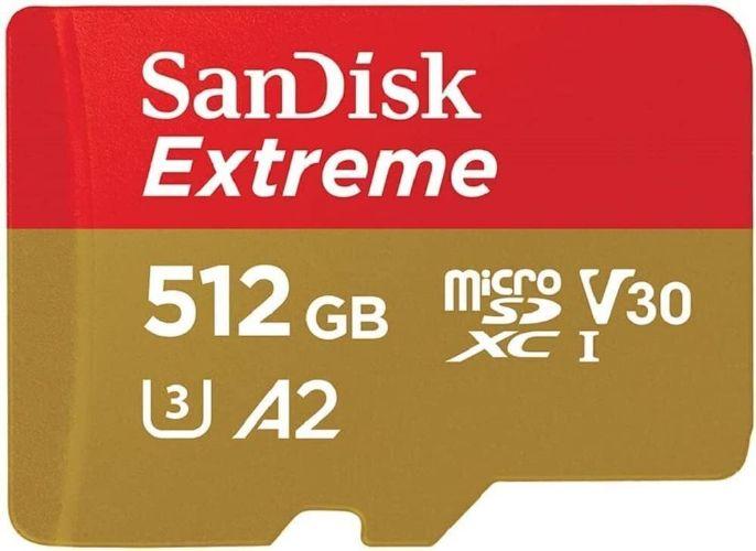 SanDisk Extreme A2 Micro SD Memory Card - 256GB - Red