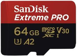 SanDisk Extreme PRO microSD UHS-I Card (Up to 170 MB/s) - 64GB - Black