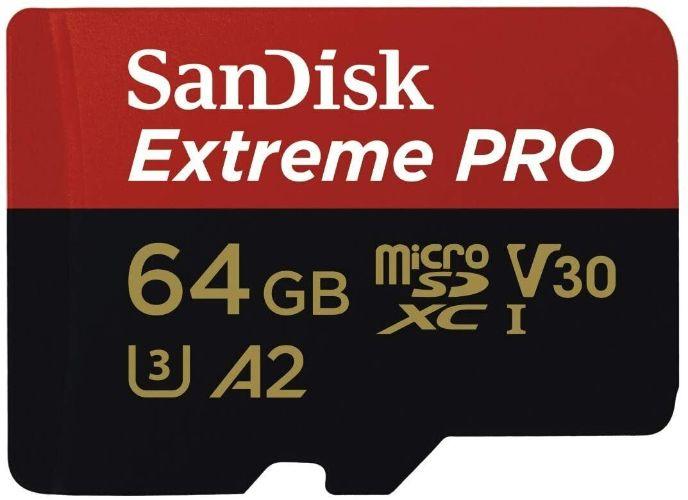 SanDisk Extreme PRO microSD UHS-I Card (Up to 170 MB/s) - 64GB - Black