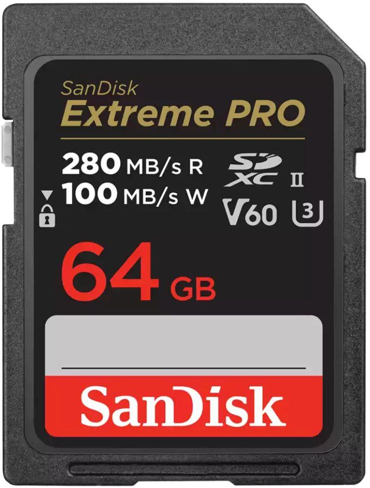 SanDisk  Extreme Pro SDXC UHS-II Memory Card (280MB/s) - 256GB - Black - Brand New