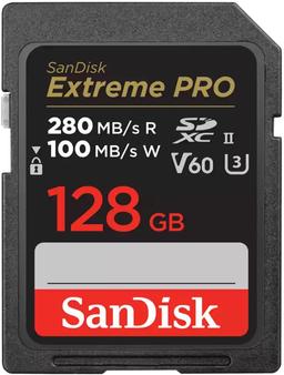 SanDisk Extreme PRO SDXC UHS-II Memory Card (280MB/s) - 64GB - Black