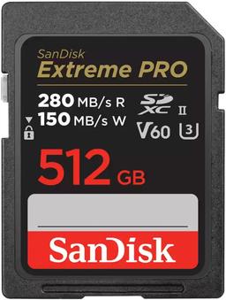 SanDisk Extreme PRO SDXC UHS-II Memory Card (280MB/s) - 64GB - Black