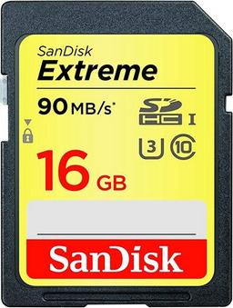 SanDisk Extreme SDHC/SDXC UHS-I Memory Card (90MB/s) - 32GB - Black