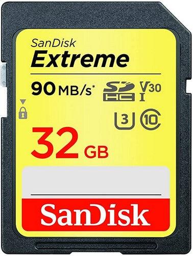 SanDisk Extreme SDHC/SDXC UHS-I Memory Card (90MB/s) - 32GB - Black