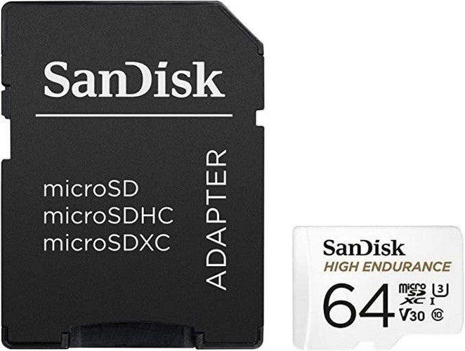 SanDisk High Endurance microSDHC/SDXC Card with Adapter - 32GB - White