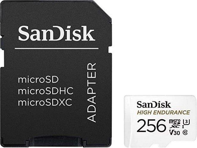 SanDisk High Endurance microSDHC/SDXC Card with Adapter - 32GB - White