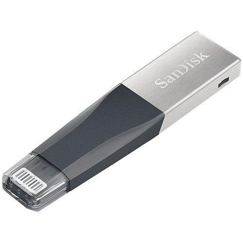 SanDisk iXpand Mini Flash Drive for Apple iPhone - 128GB - Grey