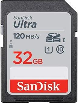 Sandisk Ultra SDHC C10 UHS-I Memory Card (120MB/s) - 32GB - Black