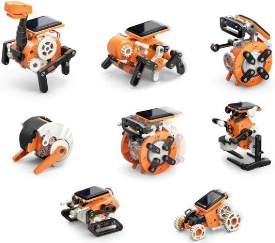Solar  8 in 1 Educational Robot Kit - Orange - Brand New