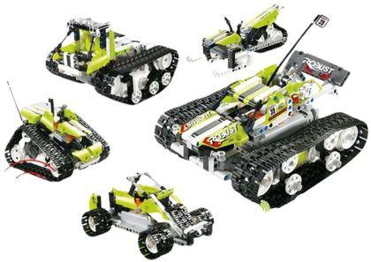 TECHNOLOGY RC  5 in 1 Build-up Remote Control Car & Robot - Green/White - Brand New