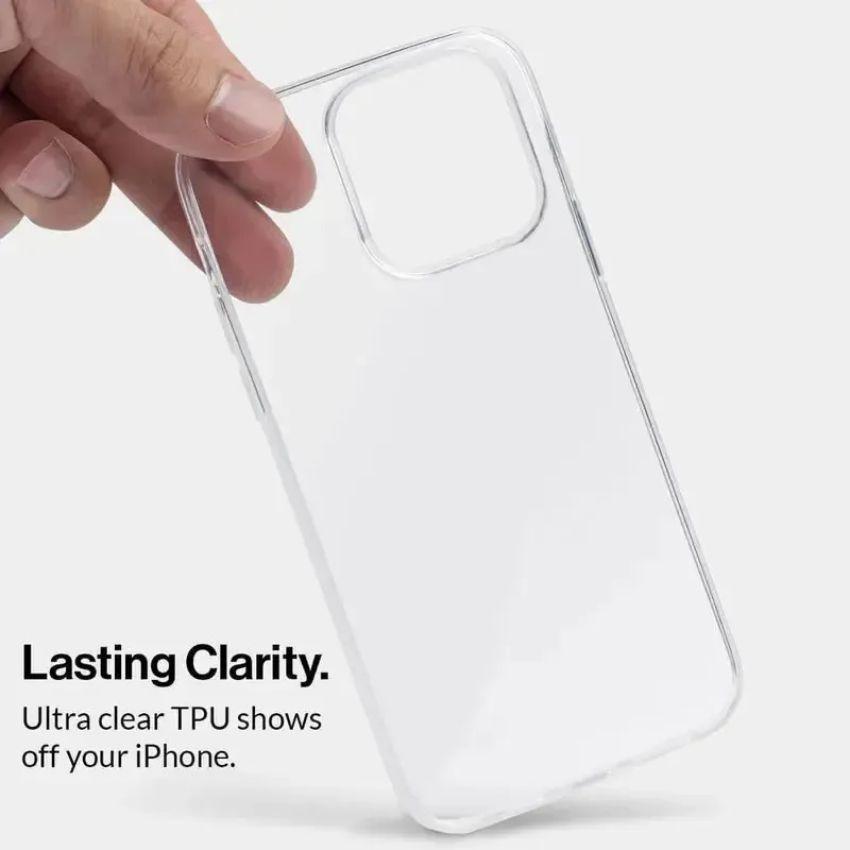 TechUp Gemshell Clear Phone Case for iPhone 15 Pro - Clear
