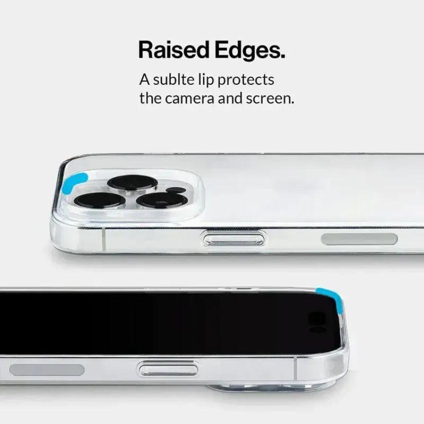 TechUp Gemshell Clear Phone Case for iPhone 15 Pro - Clear