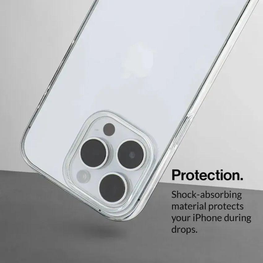 TechUp Gemshell Clear Phone Case for iPhone 15 Pro - Clear