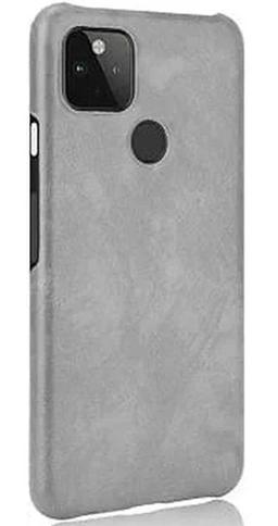 TechUp Hard Leather Case for Google Pixel 5 - Grey