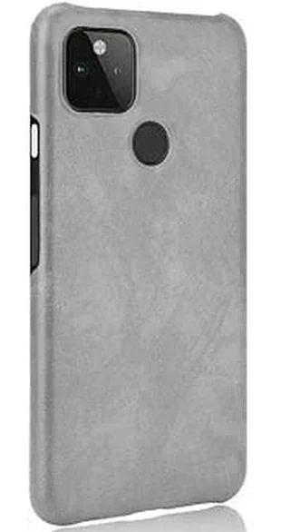 TechUp Hard Leather Case for Google Pixel 5 - Grey