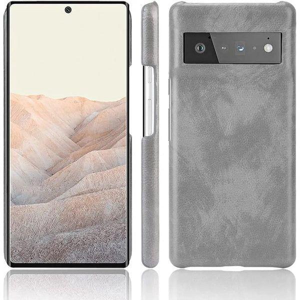 TechUp Hard Leather Case for Google Pixel 6 - Grey