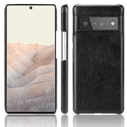 TechUp Hard Leather Case for Google Pixel 6A - Black