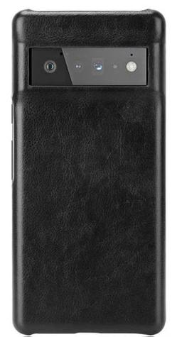 TechUp Hard Leather Case for Google Pixel 6A - Black